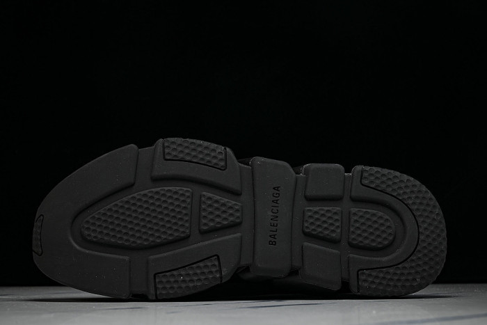 W05G0-1000 BALENCIAGA HIGH TOP MEN'S AND WOMEN'S CASUAL AND SIMPLE SPORTS SHOES BLACK/INKINESS