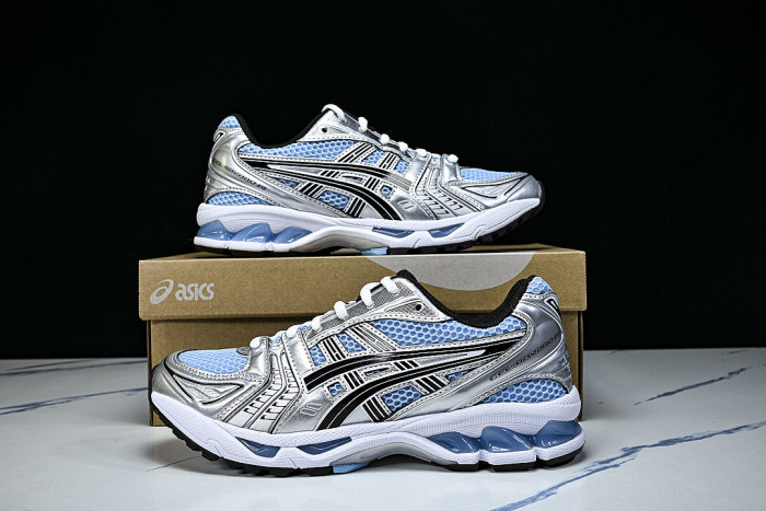 1203A537-400 GEL KAYANO 14 SPORTY AND CASUAL BREATHABLE RUNNING SHOES SKY BLUE/LIGHT BLUE