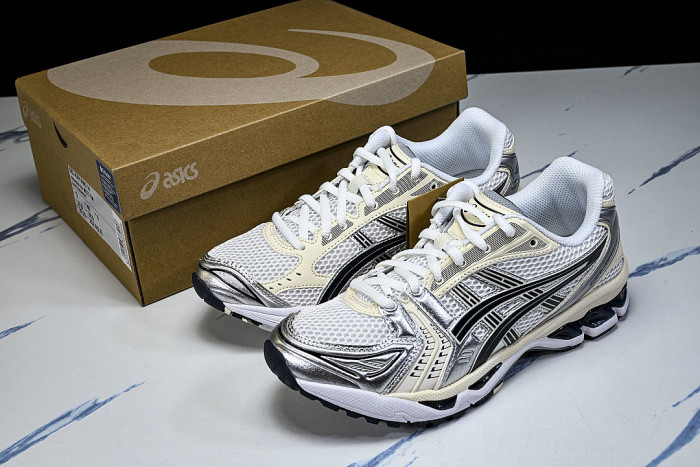 1202A056-109 GEL KAYANO 14 SPORTY AND CASUAL BREATHABLE RUNNING SHOES BEIGE/OFF WHITE