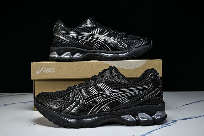 1201A019-006 GEL KAYANO 14 SPORTY AND CASUAL BREATHABLE RUNNING SHOES BLACK/INKINESS