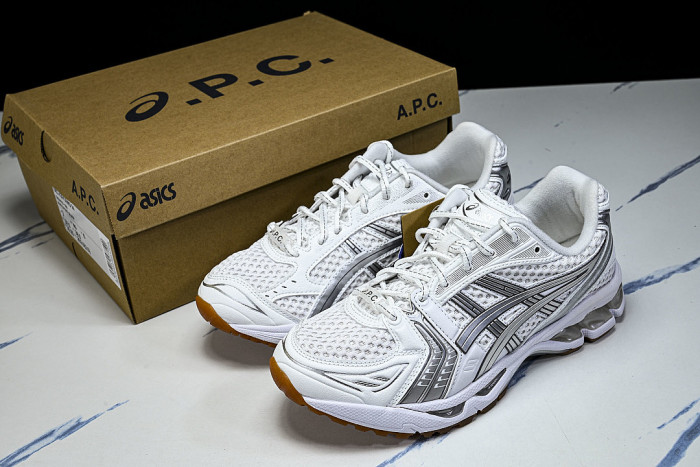 1203A727-100 GEL KAYANO 14 SPORTY AND CASUAL BREATHABLE RUNNING SHOES SILVER/WHITE