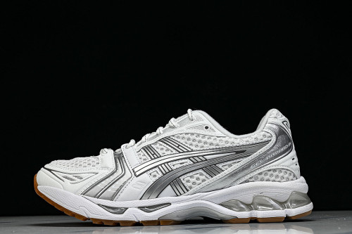 1203A727-100 GEL KAYANO 14 SPORTY AND CASUAL BREATHABLE RUNNING SHOES SILVER/WHITE