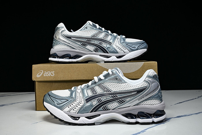 1203A537-106 GEL KAYANO 14 SPORTY AND CASUAL BREATHABLE RUNNING SHOES DARK GREEN/GREEN