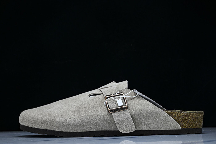 BOSTON SOFT FOOTBED HALF-SLIP-ON SANDALS GREY/GREY/GREY