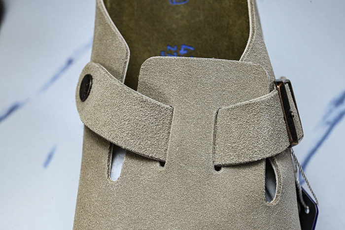 BOSTON SOFT FOOTBED HALF-SLIP-ON SANDALS BEIGE/BEIGE/BEIGE