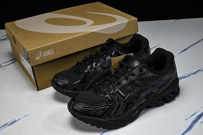 1201A019-001 GEL KAYANO 14 SPORTY AND CASUAL BREATHABLE RUNNING SHOES BLACK/INKINESS