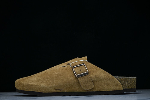 BOSTON SOFT FOOTBED HALF-SLIP-ON SANDALS BROWN/BROWN/BROWN