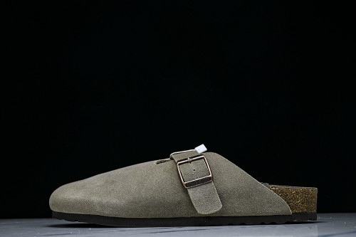 BOSTON SOFT FOOTBED HALF-SLIP-ON SANDALS BROWN/BROWN/BROWN
