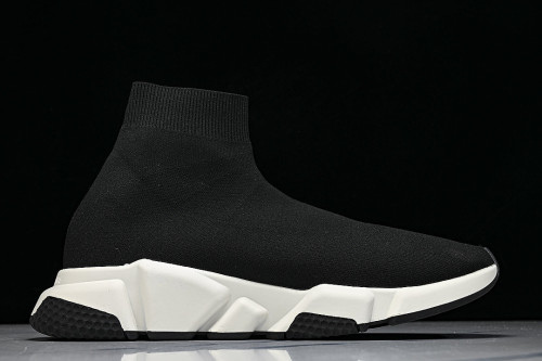 W05G9-1000 BALENCIAGA HIGH TOP MEN'S AND WOMEN'S CASUAL AND SIMPLE SPORTS SHOES BLACK/INKINESS