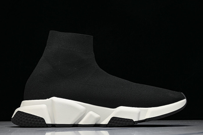 W05G9-1000 BALENCIAGA HIGH TOP MEN'S AND WOMEN'S CASUAL AND SIMPLE SPORTS SHOES BLACK/INKINESS