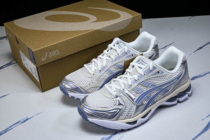 1203A537-115 GEL KAYANO 14 SPORTY AND CASUAL BREATHABLE RUNNING SHOES FOG BLUE/BLUE