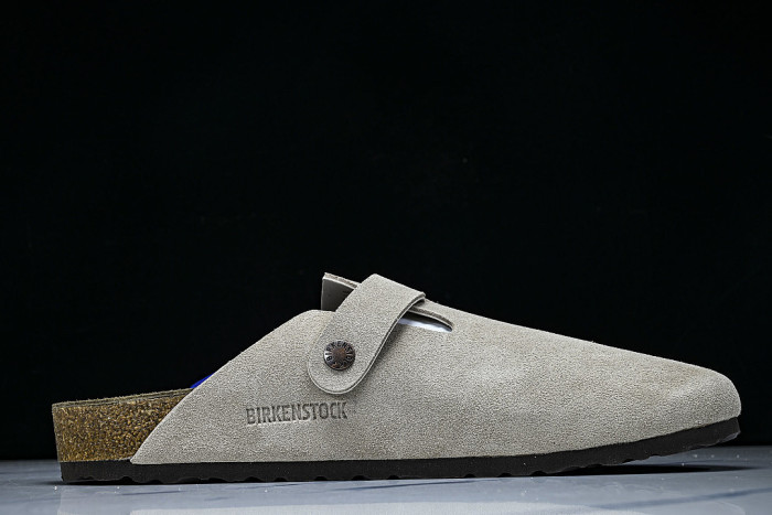 BOSTON SOFT FOOTBED HALF-SLIP-ON SANDALS GREY/GREY/GREY