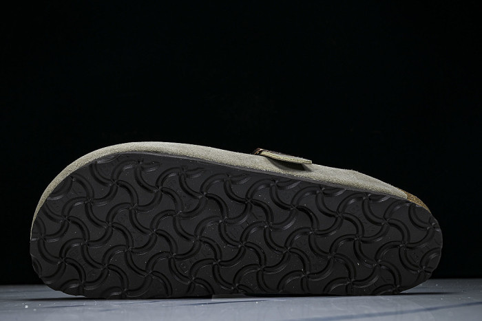 BOSTON SOFT FOOTBED HALF-SLIP-ON SANDALS BROWN/BROWN/BROWN