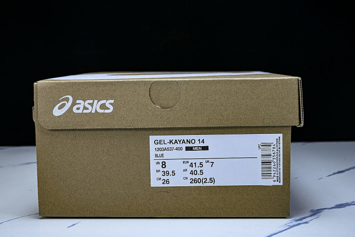 1203A537-400 GEL KAYANO 14 ARCTIC SKY/PURE SILVER