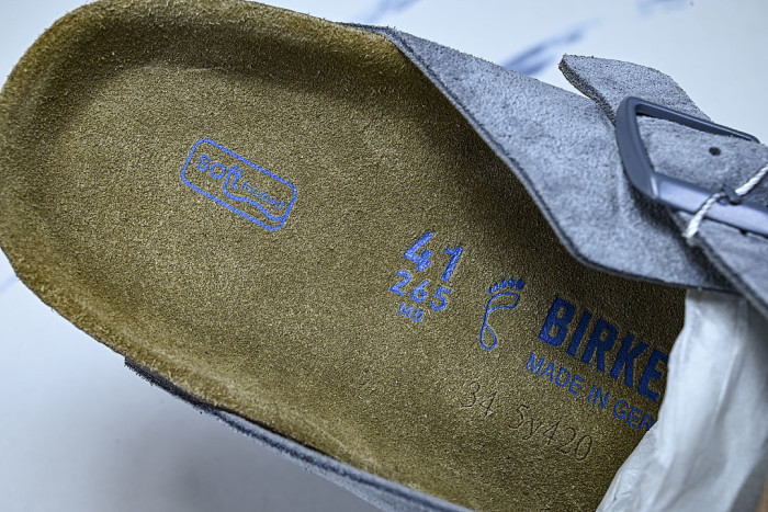 BOSTON SOFT FOOTBED HALF-SLIP-ON SANDALS GREY/GREY/GREY