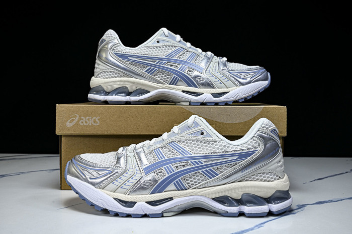 1203A537-115 GEL KAYANO 14 SPORTY AND CASUAL BREATHABLE RUNNING SHOES FOG BLUE/BLUE