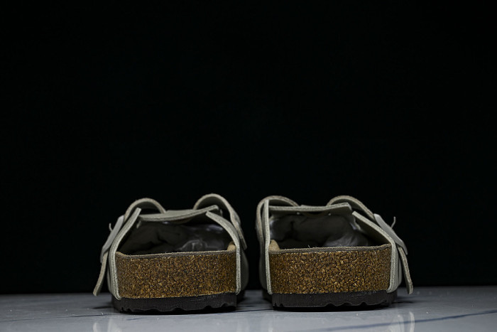 BOSTON SOFT FOOTBED HALF-SLIP-ON SANDALS KHAKI/KHAKI/KHAKI