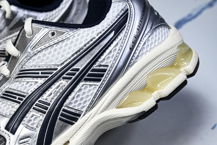 1203A961-100 GEL KAYANO 14 SPORTY AND CASUAL BREATHABLE RUNNING SHOES BEIGE/SILVER