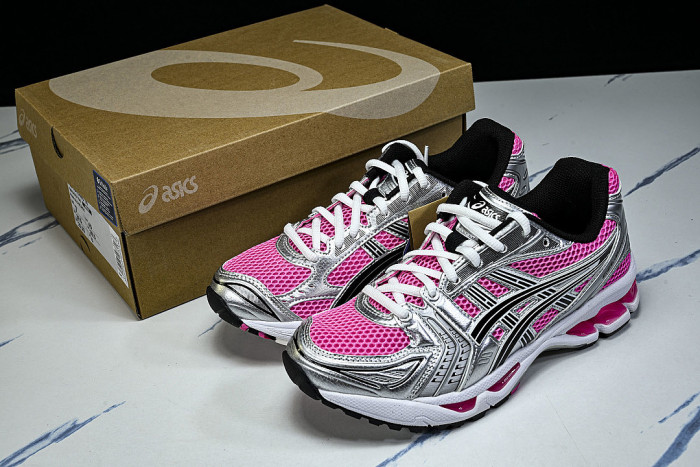 1201A019-700 GEL KAYANO 14 SPORTY AND CASUAL BREATHABLE RUNNING SHOES DARK PINK/PINK