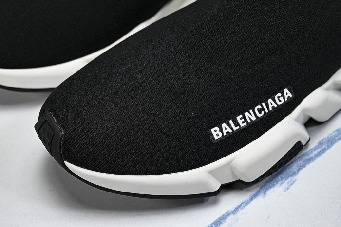 W05G9-1000 BALENCIAGA HIGH TOP MEN'S AND WOMEN'S CASUAL AND SIMPLE SPORTS SHOES BLACK/INKINESS