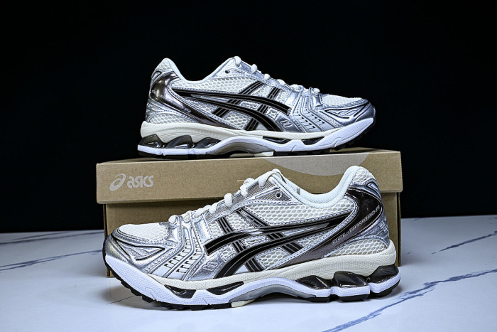 1201A019-108 GEL KAYANO 14 SPORTY AND CASUAL BREATHABLE RUNNING SHOES BEIGE/OFF WHITE