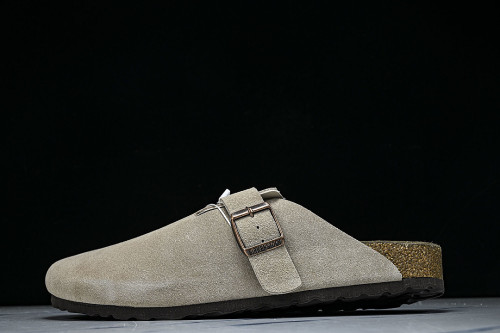 BOSTON SOFT FOOTBED HALF-SLIP-ON SANDALS BEIGE/BEIGE/BEIGE