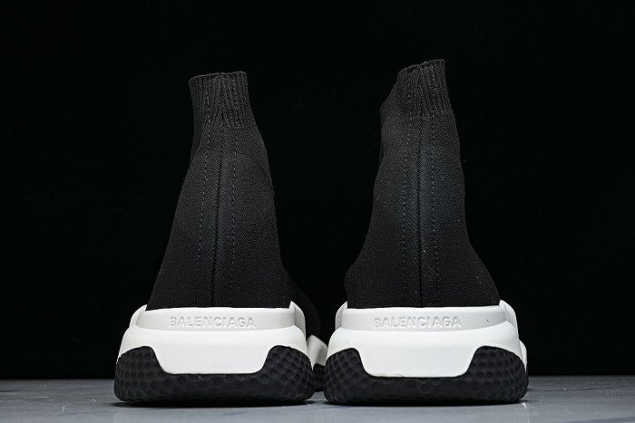 W05G9-1000 BALENCIAGA HIGH TOP MEN'S AND WOMEN'S CASUAL AND SIMPLE SPORTS SHOES BLACK/INKINESS