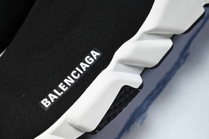 W05G9-1000 BALENCIAGA HIGH TOP MEN'S AND WOMEN'S CASUAL AND SIMPLE SPORTS SHOES BLACK/INKINESS