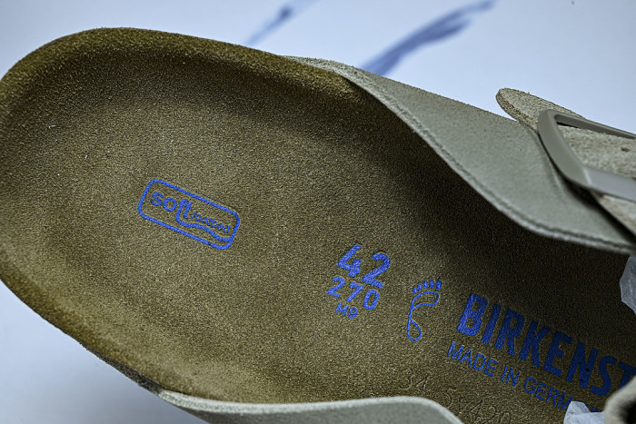 BOSTON SOFT FOOTBED HALF-SLIP-ON SANDALS KHAKI/KHAKI/KHAKI