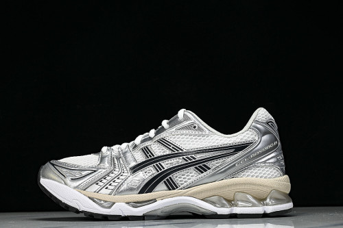 1203A537-110 GEL KAYANO 14 SPORTY AND CASUAL BREATHABLE RUNNING SHOES SILVER/ARGENT