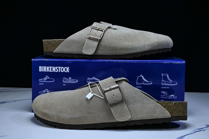 BOSTON SOFT FOOTBED HALF-SLIP-ON SANDALS BEIGE/BEIGE/BEIGE