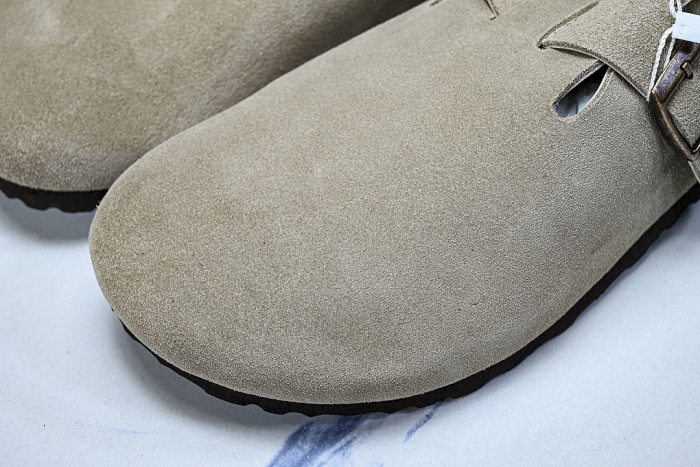 BOSTON SOFT FOOTBED HALF-SLIP-ON SANDALS BEIGE/BEIGE/BEIGE