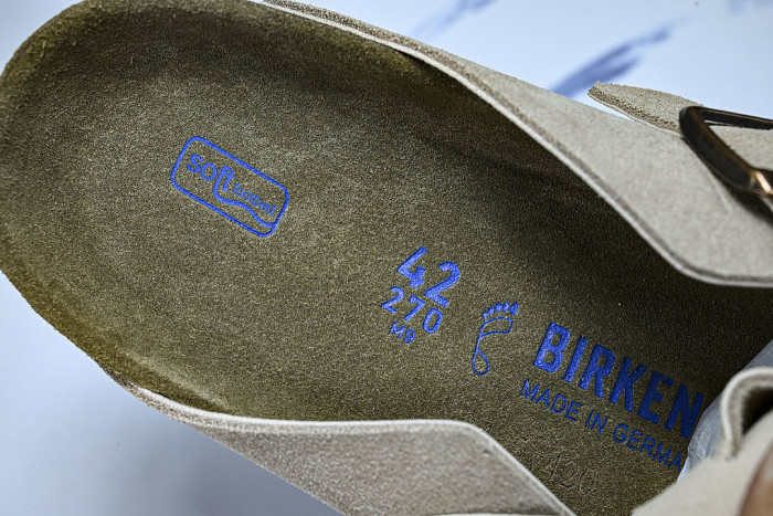 BOSTON SOFT FOOTBED HALF-SLIP-ON SANDALS BEIGE/BEIGE/BEIGE