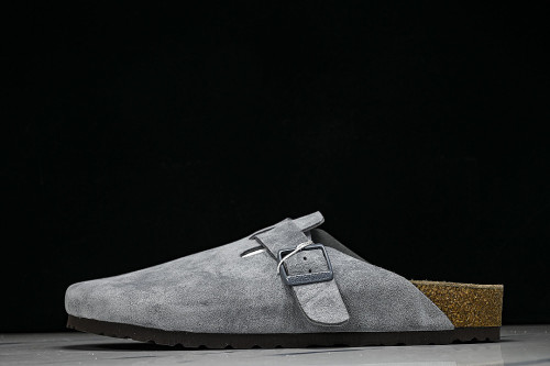 BOSTON SOFT FOOTBED HALF-SLIP-ON SANDALS GREY/GREY/GREY