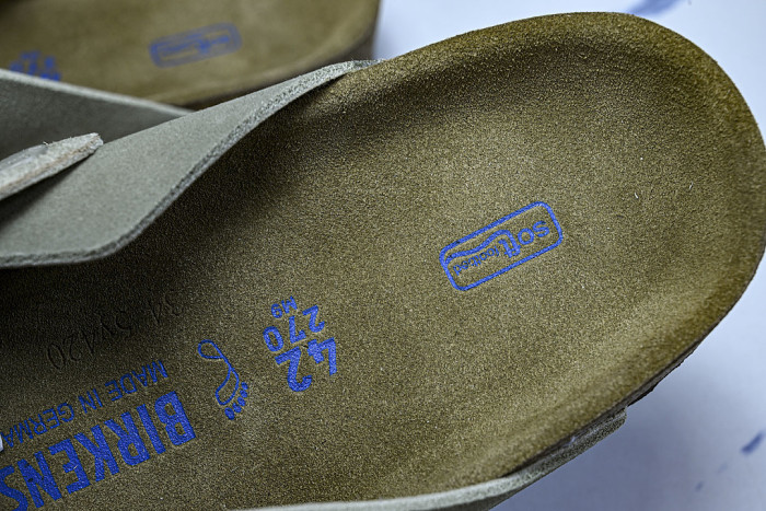 BOSTON SOFT FOOTBED HALF-SLIP-ON SANDALS KHAKI/KHAKI/KHAKI