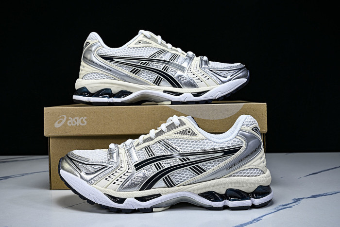 1202A056-109 GEL KAYANO 14 SPORTY AND CASUAL BREATHABLE RUNNING SHOES BEIGE/OFF WHITE