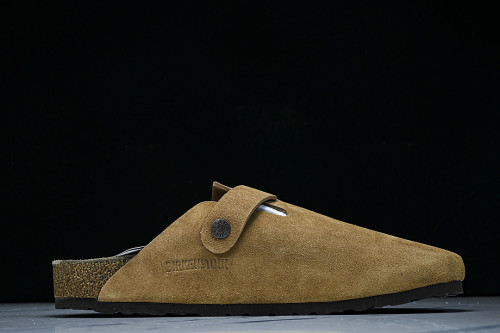 BOSTON SOFT FOOTBED HALF-SLIP-ON SANDALS BROWN/BROWN/BROWN