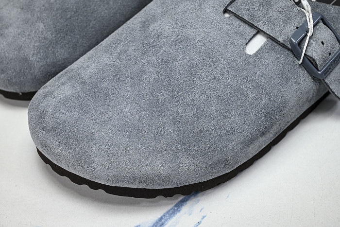 BOSTON SOFT FOOTBED HALF-SLIP-ON SANDALS GREY/GREY/GREY