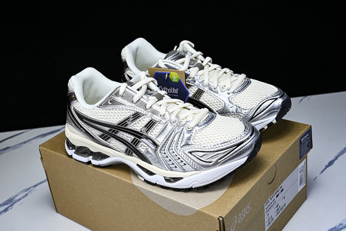 1201A019-108 GEL KAYANO 14 SPORTY AND CASUAL BREATHABLE RUNNING SHOES BEIGE/OFF WHITE