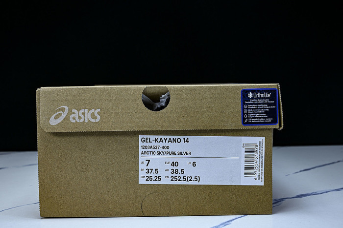1203A537-400 GEL KAYANO 14 SPORTY AND CASUAL BREATHABLE RUNNING SHOES SKY BLUE/LIGHT BLUE
