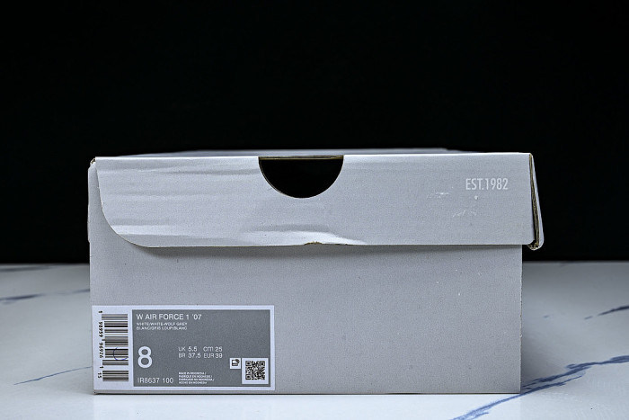 IR8637-100 AIR FORCE 1 LOW 07 CASUAL SNEAKERS WHITE/WOLF GREY/METALLIC SILVER/WHITE