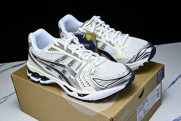 1202A056-109 GEL KAYANO 14 SPORTY AND CASUAL BREATHABLE RUNNING SHOES BEIGE/OFF WHITE