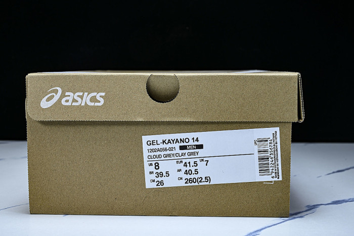 1202A056-021 GEL KAYANO 14 SPORTY AND CASUAL BREATHABLE RUNNING SHOES LIGHT GRAY/GREY