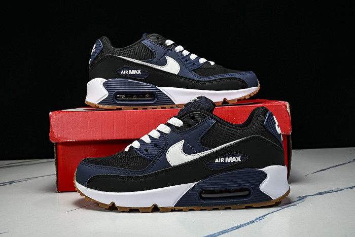 FB9658-400 AIR MAX 90 MIDNIGHT NAVY/BLACK/GUM MEDIUM BROWN/WHITE