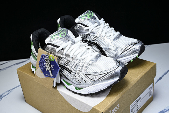 1201A019-110 GEL KAYANO 14 SPORTY AND CASUAL BREATHABLE RUNNING SHOES DARK GREEN/GREEN