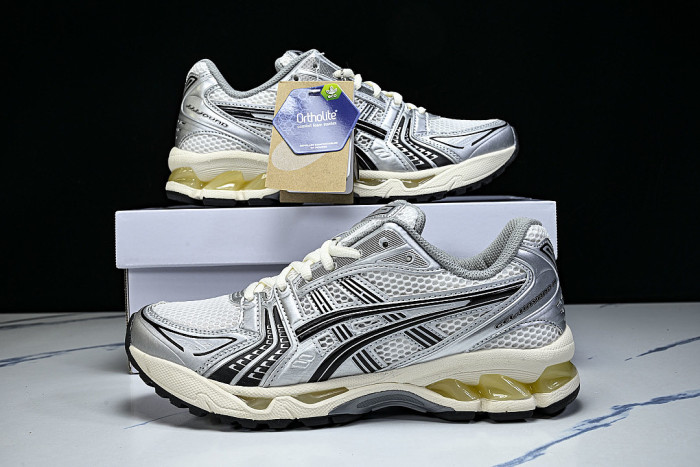 1201A457-101 GEL KAYANO 14 SPORTY AND CASUAL BREATHABLE RUNNING SHOES SILVER/BLACK
