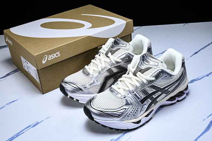1201A019-108 GEL KAYANO 14 SPORTY AND CASUAL BREATHABLE RUNNING SHOES BEIGE/OFF WHITE