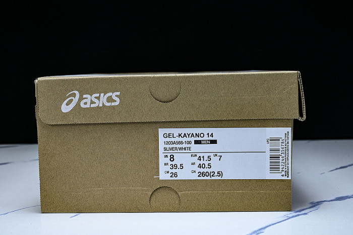1203A566-100 GEL KAYANO 14 SPORTY AND CASUAL BREATHABLE RUNNING SHOES BEIGE/OFF WHITE