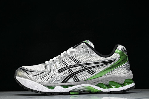 1201A019-110 GEL KAYANO 14 SPORTY AND CASUAL BREATHABLE RUNNING SHOES DARK GREEN/GREEN