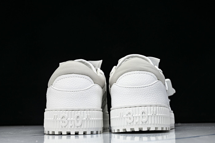 THICK-SOLED MULTI-COLOR CASUAL SPORTS SHOES WHITE/BEIGE/WHITE